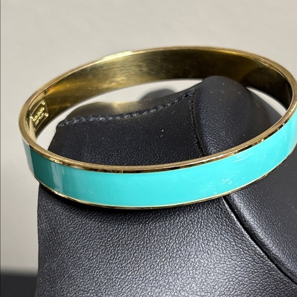 Kate Spade Gold and Aqua Bracelet Tiffany Blue Bangle - Picture 5 of 7